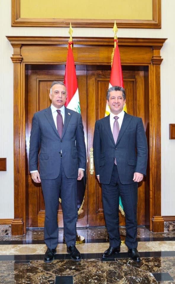 سەرۆک وەزیرانی هەرێمی کوردستان  پێشوازی لە سەرۆک وەزیرانی عێراق دەکات